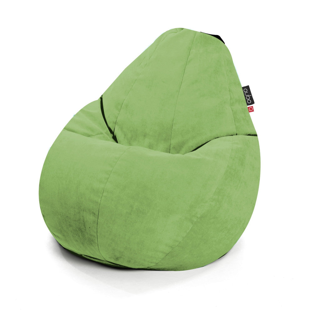 Säkkituoli Qubo™ Comfort 90 Lime VELVET FIT - Kotikauppa