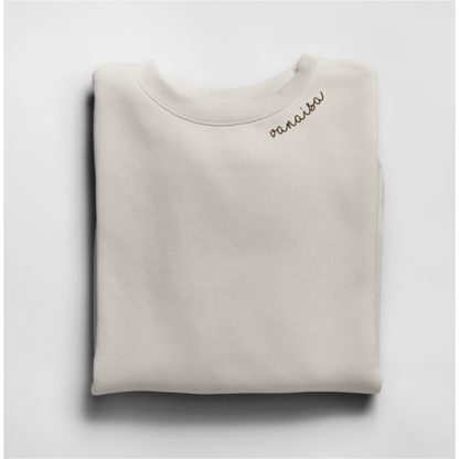 Embroidered Collar Organic Cotton Sweatshirt "Vanaisa" (EE)