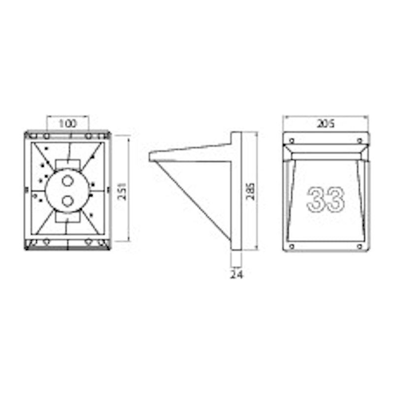 YLEISVALAISIN PINTA VINO IP65 IK10 E27 PCO BK