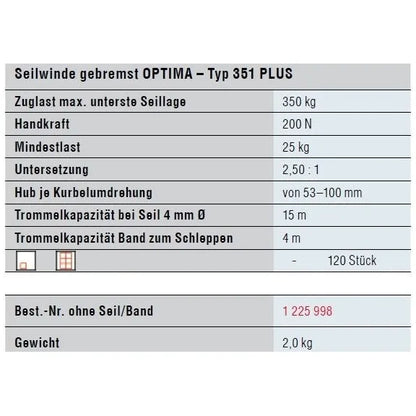 Vintturi 351, jarru Ilman vaijeria/hihnaa