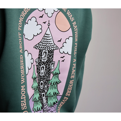 Organic Premium Hoodie Moominhouse - Green