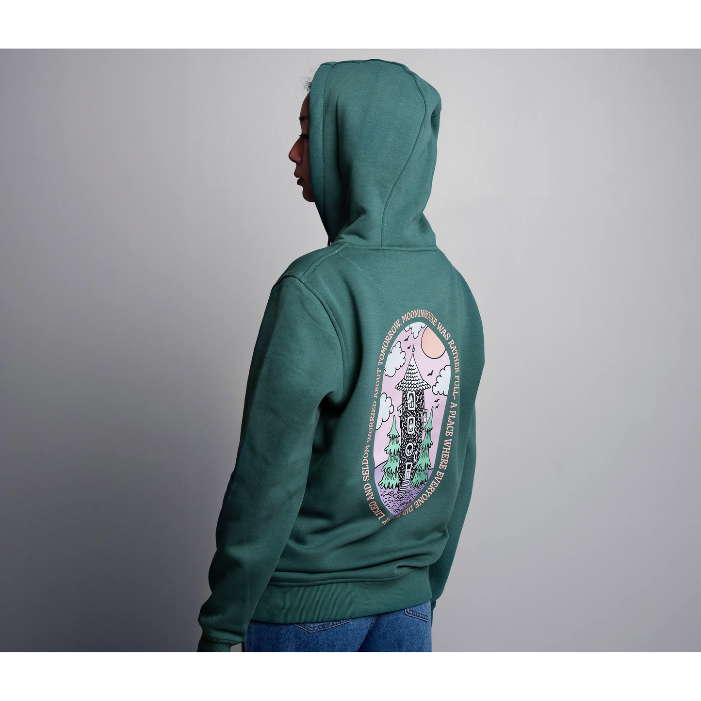 Organic Premium Hoodie Moominhouse - Green