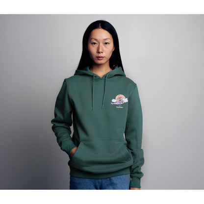 Organic Premium Hoodie Moominhouse - Green