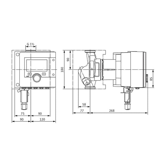 KÄYTTÖVESIPUMPPU WILO STRATOS MAXO-Z 25/0,5-12 180mm