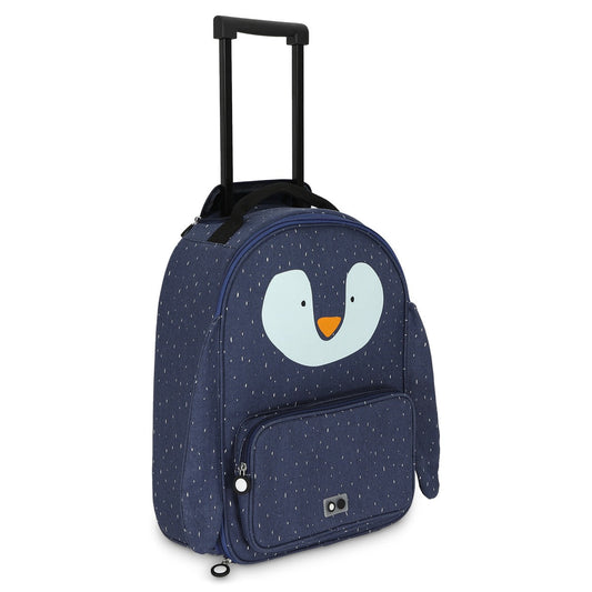 Water-Repellent Travel Trolley for Kids - Mr Penguin - Kotikauppa