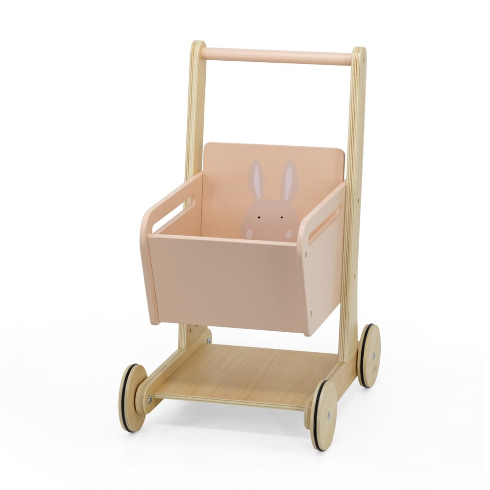 Wooden Shopping Cart - Mrs. Rabbit - Kotikauppa