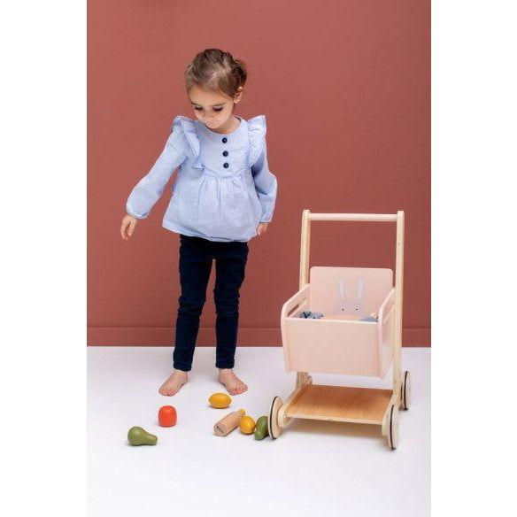 Wooden Shopping Cart - Mrs. Rabbit - Kotikauppa