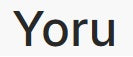 Yoru logo