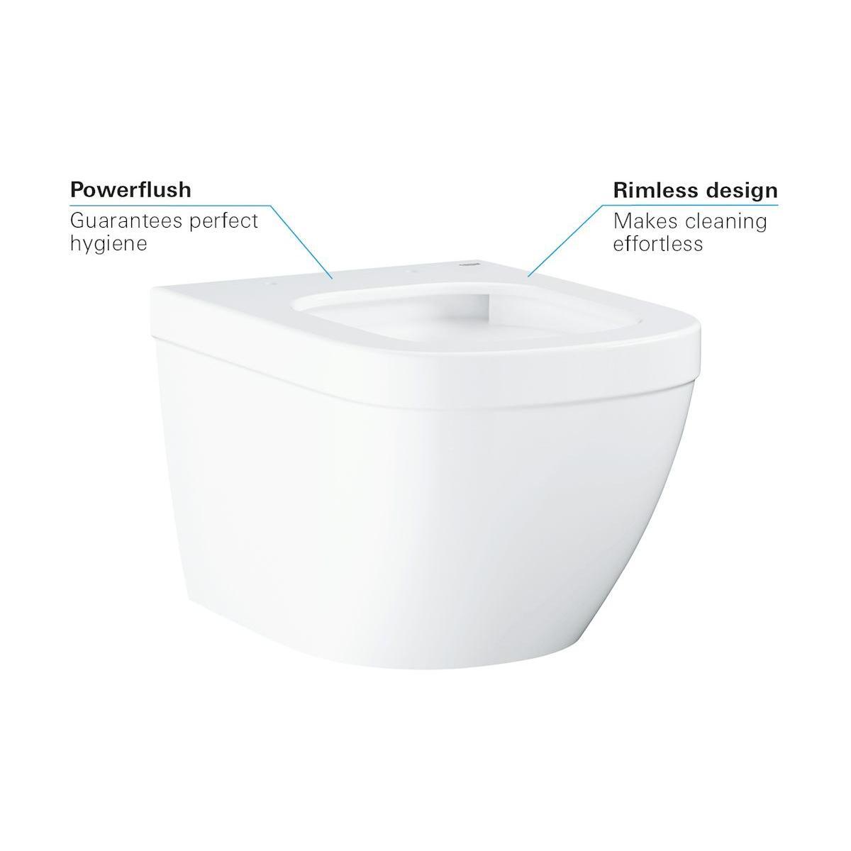 WC-ISTUIN SEINÄ EI KANTT GROHE 39206000 EURO CERAMIC RIMLESS