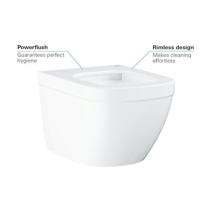 WC-ISTUIN SEINÄ EI KANTT GROHE 39206000 EURO CERAMIC RIMLESS