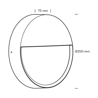 SEINÄVALAISIN ZAIRA IP65 12W 3/4K CCT SW BL