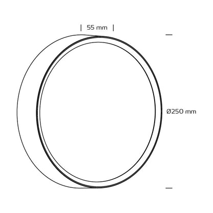 SEINÄVALAISIN ZOE IP65 12W 3K/4K CCT SW BL