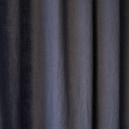 Pimentävä pellavaverho (tankoon) - Tummanharmaa - 2 kpl Setti - Linen Tales
