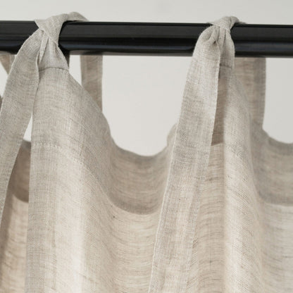 Pellavaverho (tankoon sidottavat) - Luonnonvärinen - 2 kpl Setti - Linen Tales