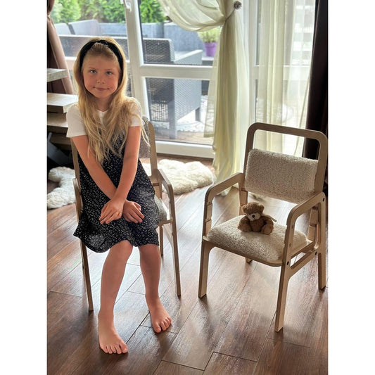 Adjustable Children Chair Luula - Vanilla Lamb