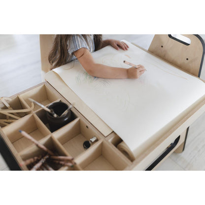 Adjustable Children Montessori Table and Chair Set Julle - Cannon Pink