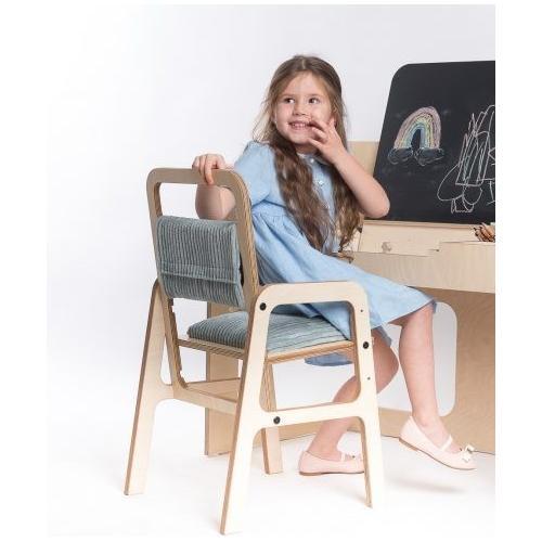 Adjustable Children Montessori Table and Chair Set Luula - Mint Green
