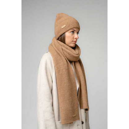 Natural Baby Alpaca and Merino Wool Light Fisherman's Rib Scarf