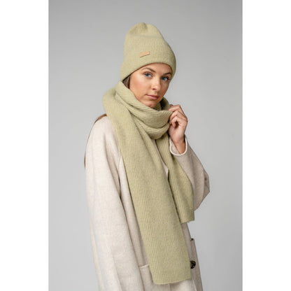 Natural Baby Alpaca and Merino Wool Light Fisherman's Rib Scarf