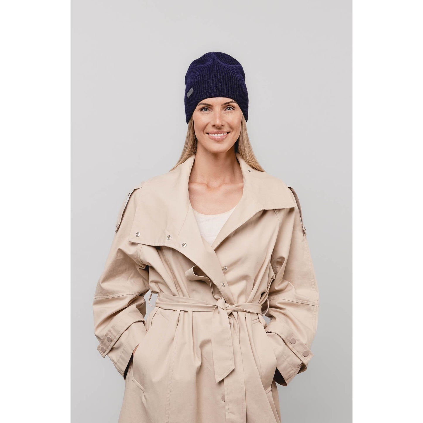 Natural Baby Alpaca Wool Fisherman's Rib Beanie