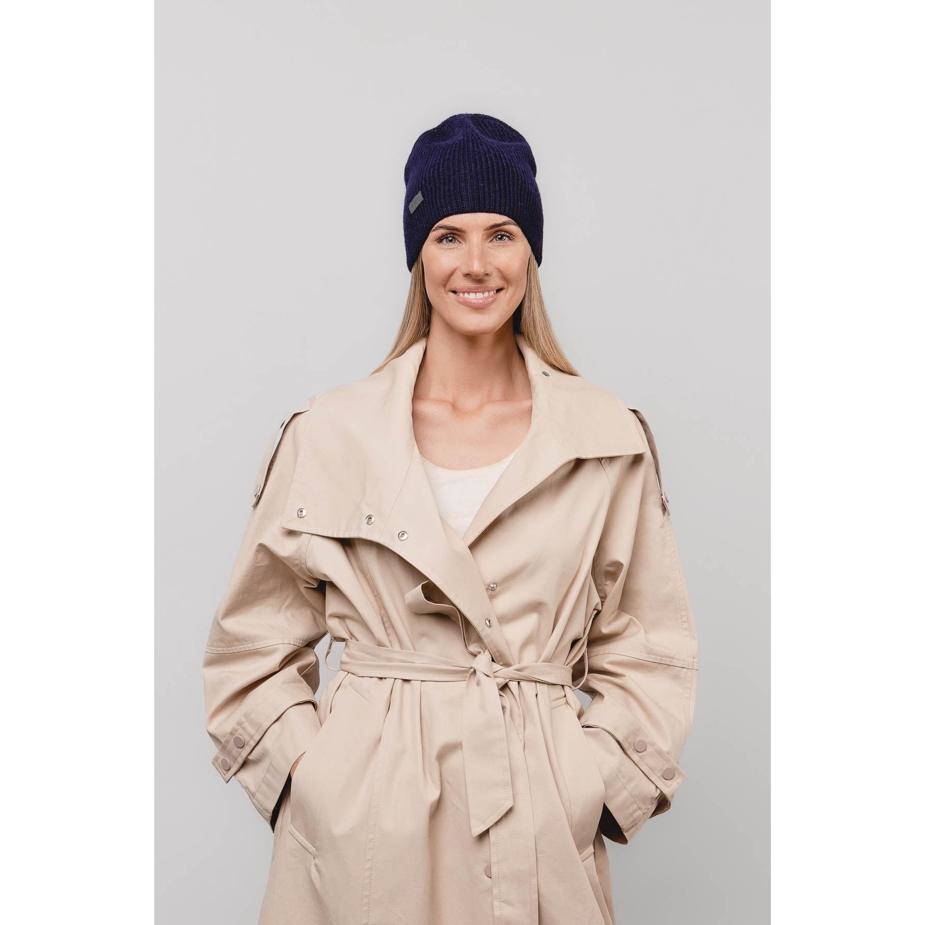 Natural Baby Alpaca Wool Fisherman's Rib Beanie