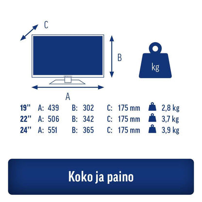 alphatronics TV K-Line+ 19" - Kotikauppa