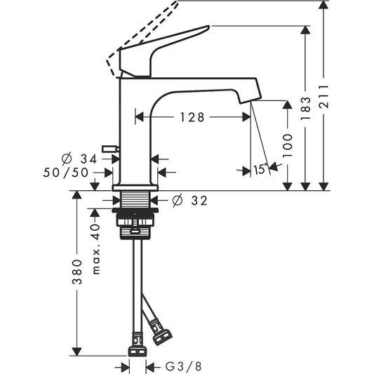 PESUALLASHANA HANSGROHE 34013000 AXOR CITTERIO M 100