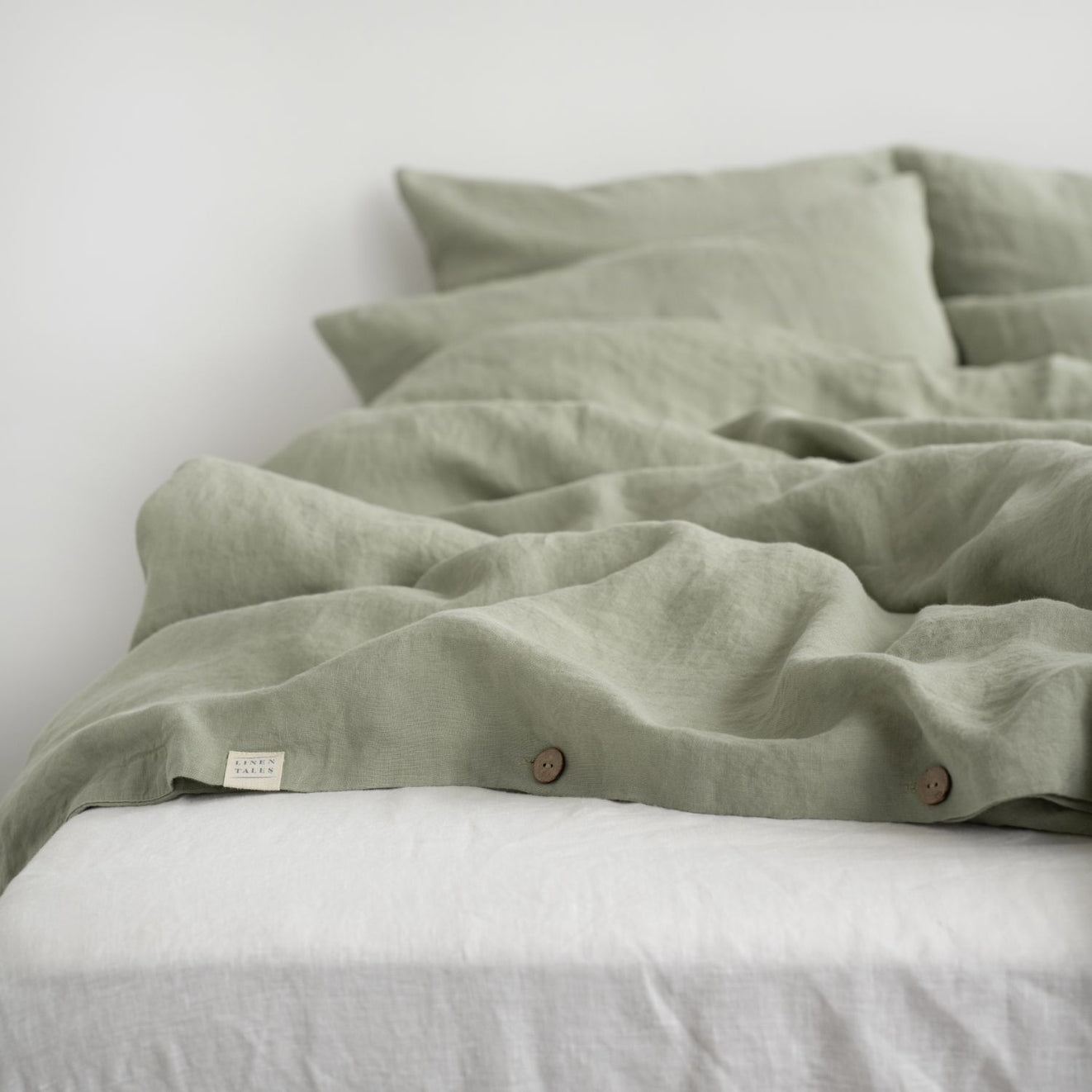 Pellava pussilakanasetti - Sage (Parivuode) - Linen Tales