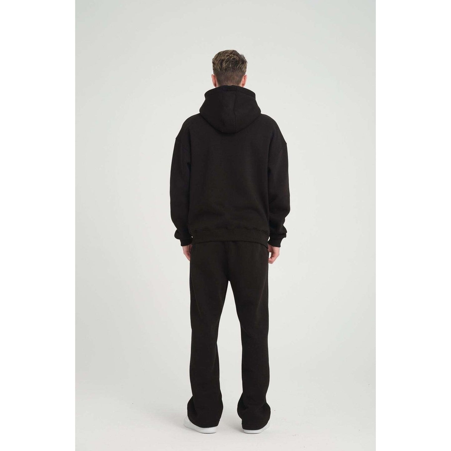 Basic Heavyweight Zipper Hoodie - Black