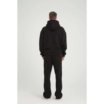 Basic Heavyweight Zipper Hoodie - Black