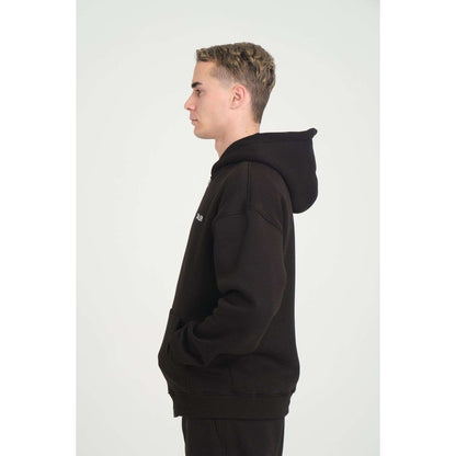 Basic Heavyweight Zipper Hoodie - Black