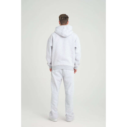 Basic Heavyweight Zipper Hoodie - Grey Melange