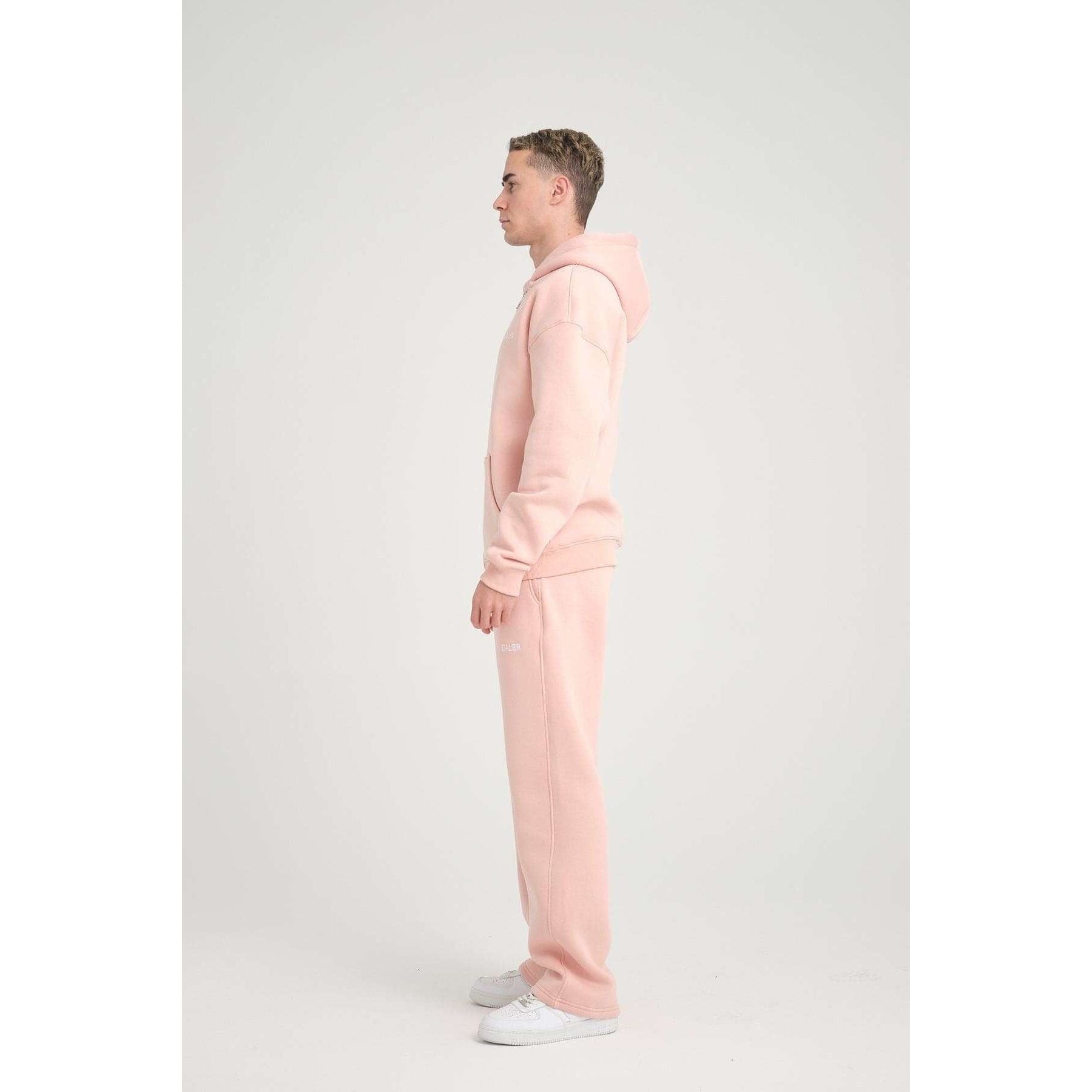 Basic Heavyweight Zipper Hoodie - Pink