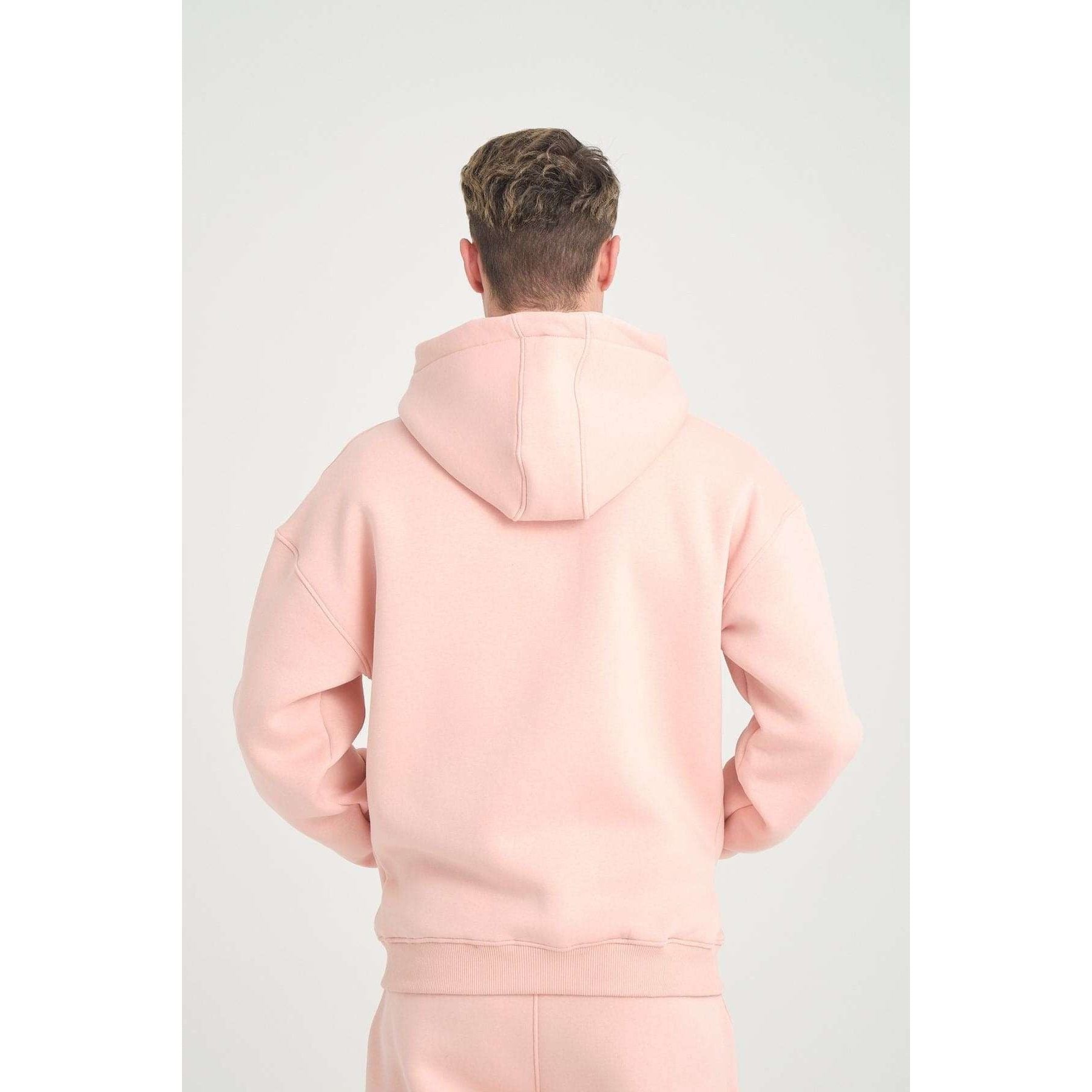 Basic Heavyweight Zipper Hoodie - Pink