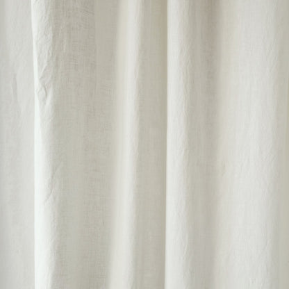 Pimentävä pellavaverho (tankoon sidottavat) - Luonnonvalkoinen - 2 kpl Setti - Linen Tales
