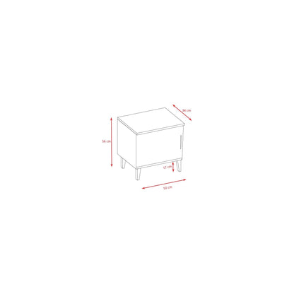Bedside Table Kubi - White