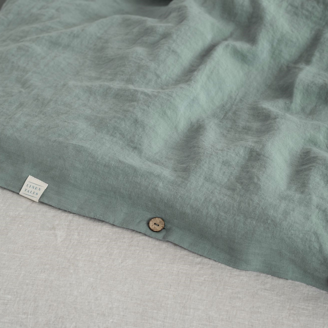 Pellava pussilakanasetti - Green Milieu (Parivuode) - Linen Tales