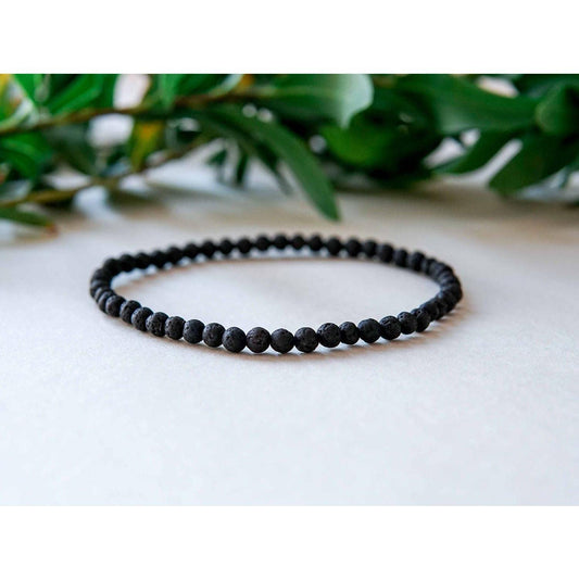Black Lava Anklet for Men