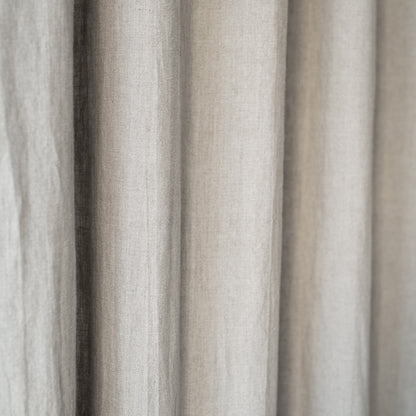 Pimentävä pellavaverho (tankoon) - Luonnonvärinen - 2 kpl Setti - Linen Tales