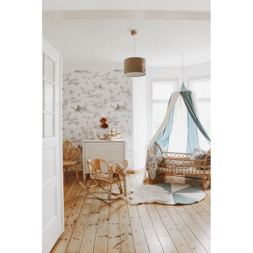 Organic Cotton and Linen Canopy - Blue Circus