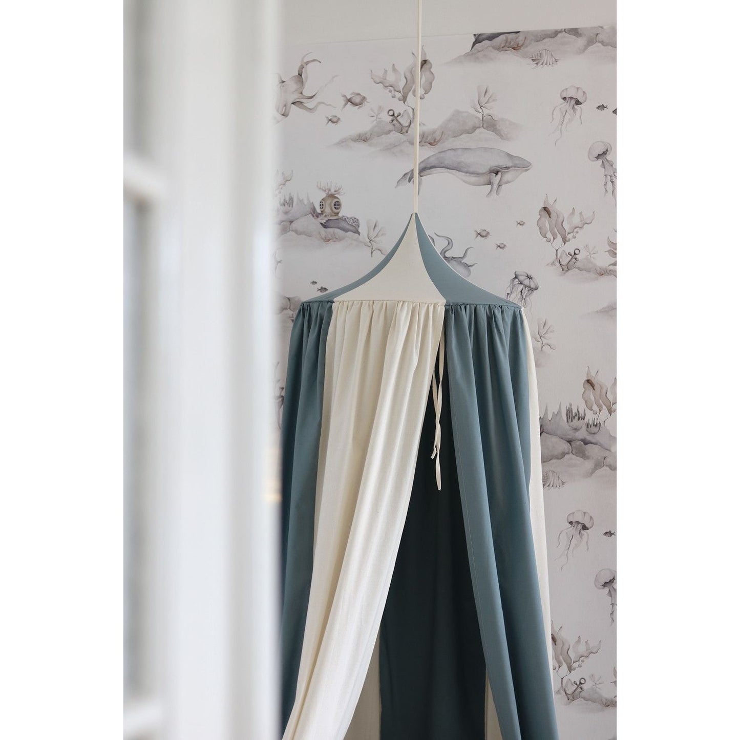 Organic Cotton and Linen Canopy - Blue Circus