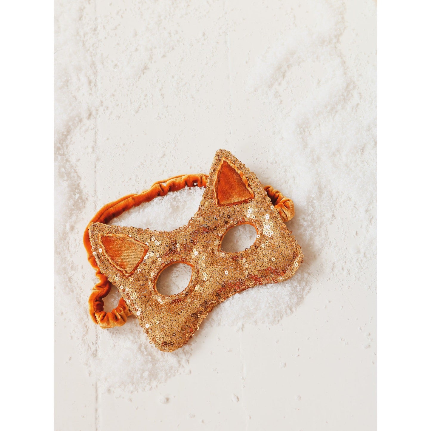 Cat Mask - Gold Sequins