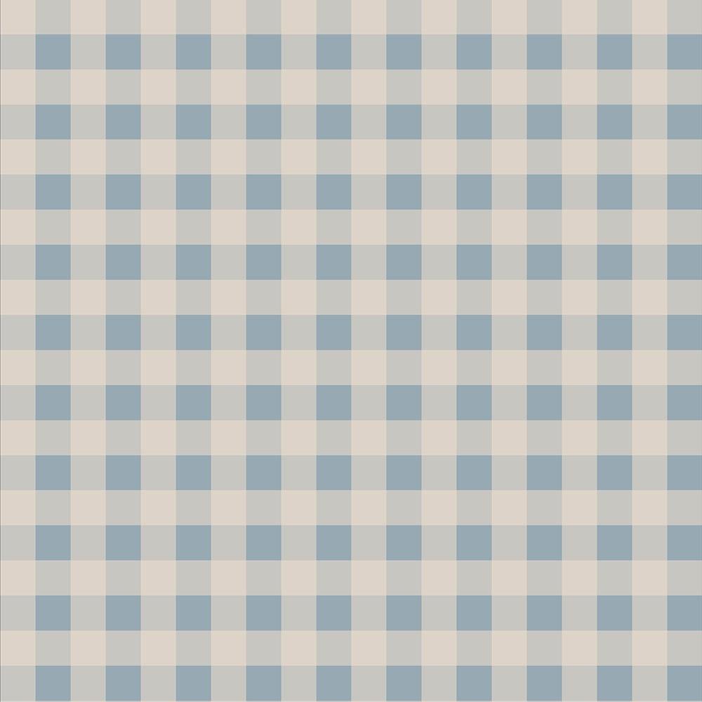 Check Minimini Blue Cream Wallpaper