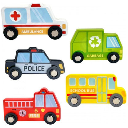 City Vehicles in Boxes Puzzle Cubes