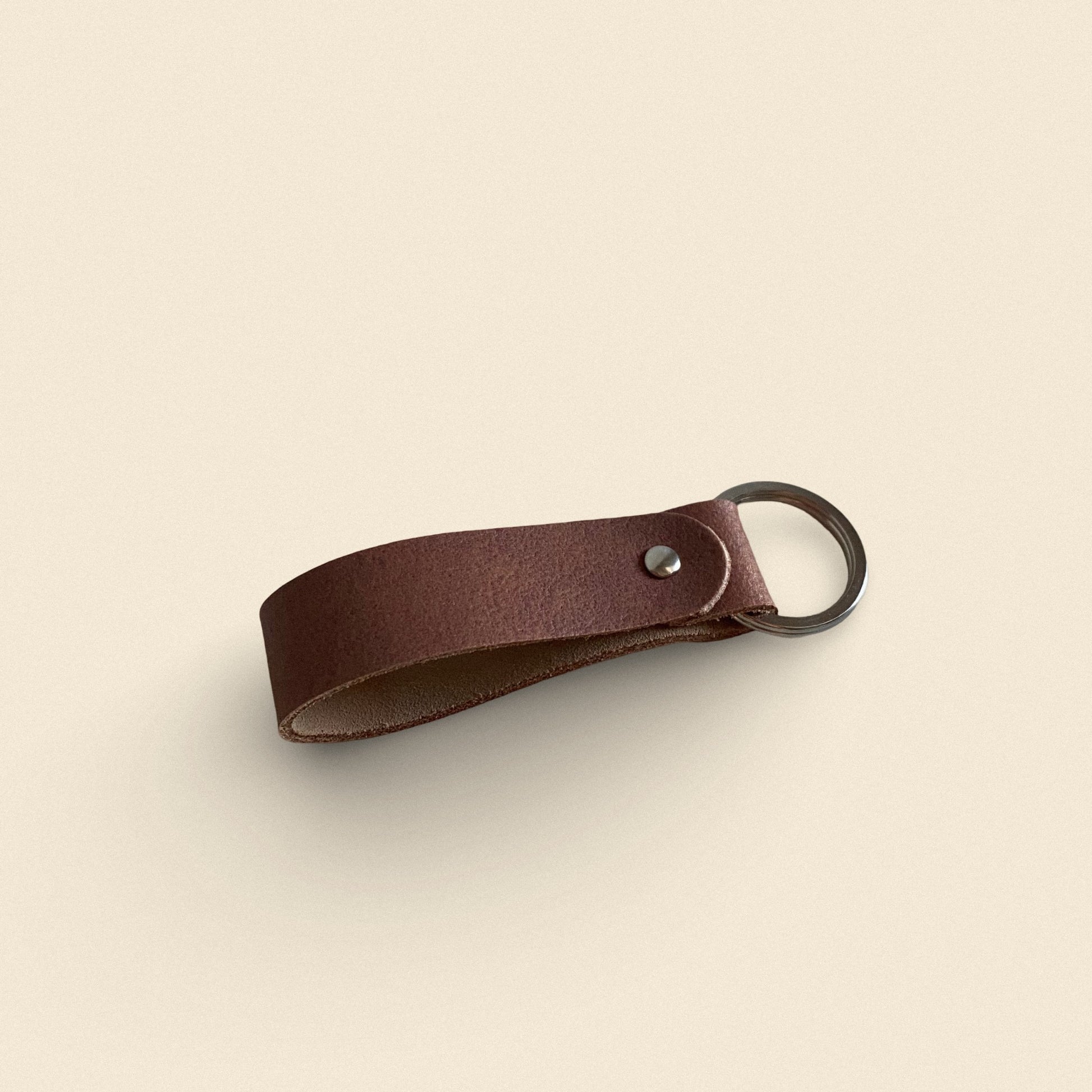 Handmade Leather Keychain - Bottom Loop