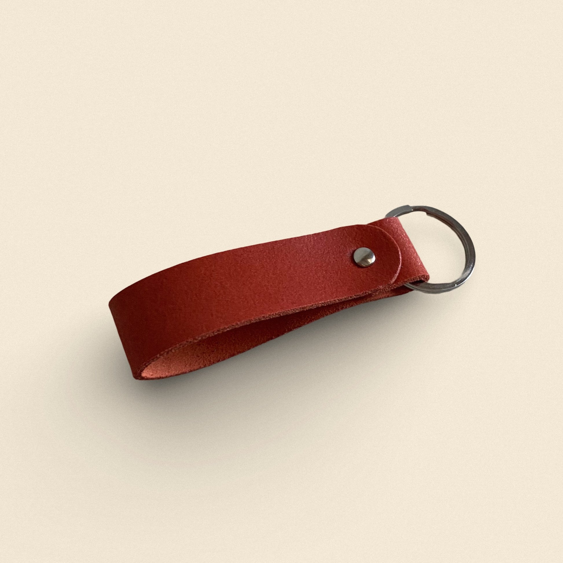 Handmade Leather Keychain - Bottom Loop