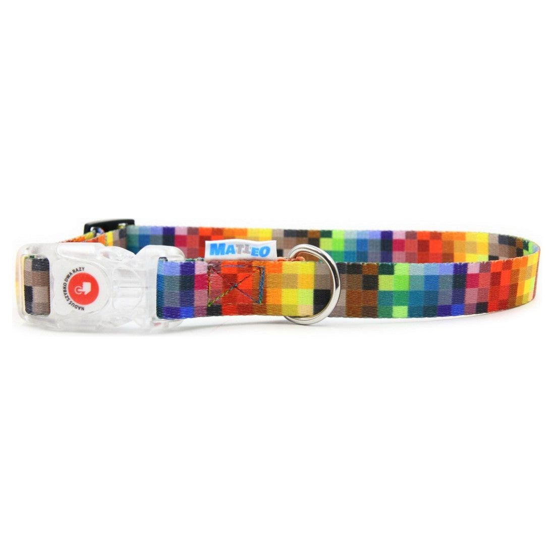 Collar With A LED Plastic Buckle  - Pixels