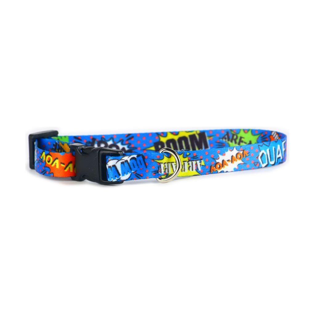 Collar With A Plastic Buckle - Blue Graffiti
