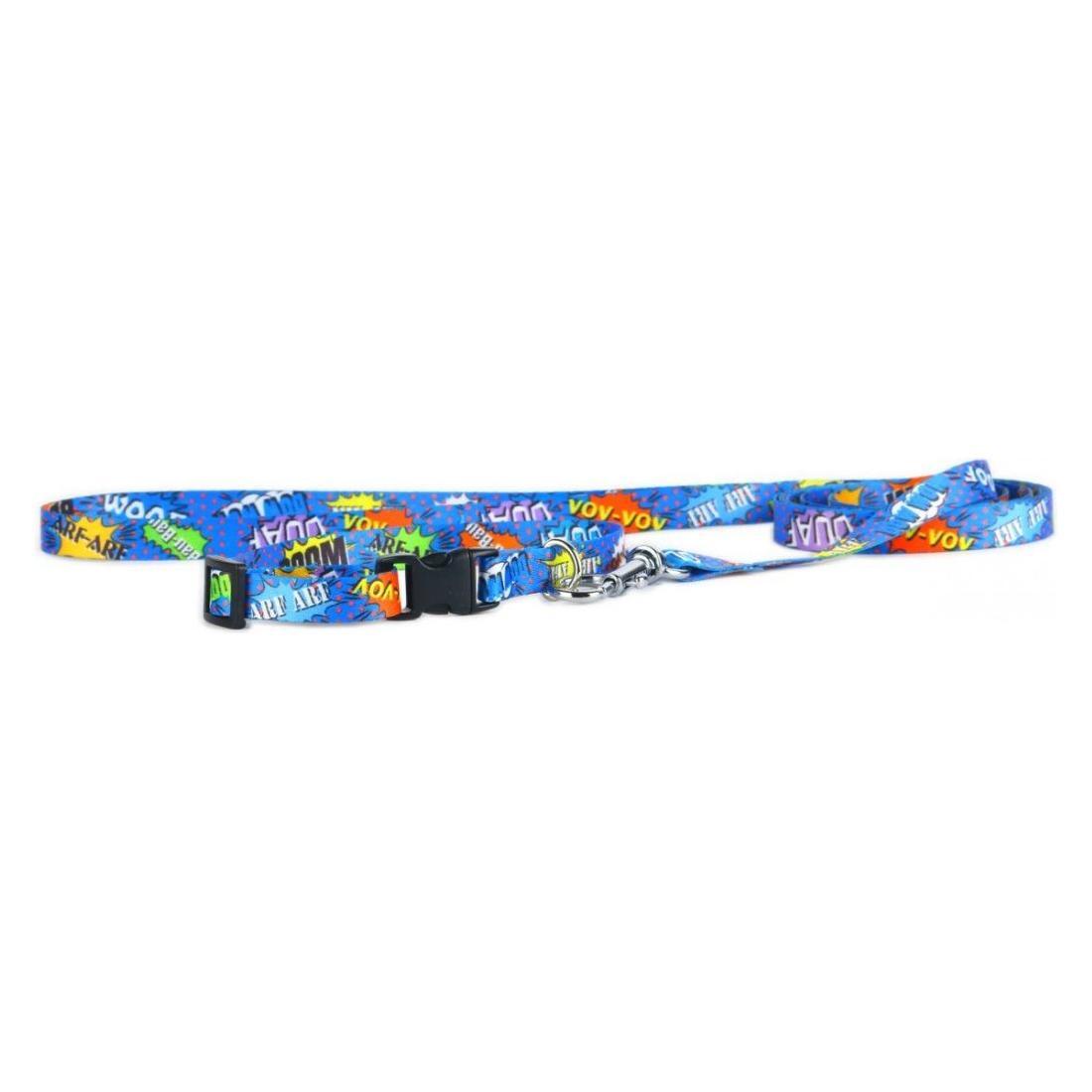 Collar With A Plastic Buckle - Blue Graffiti