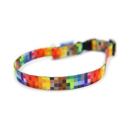 Collar With A Plastic Buckle - Pixels